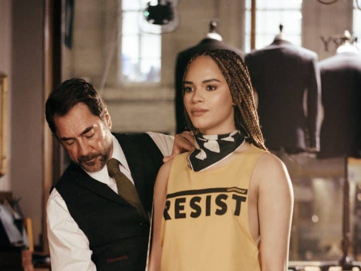 Javier Bardem and Yasmin Finney in Greenpeace short film 'SLAPP Suit'