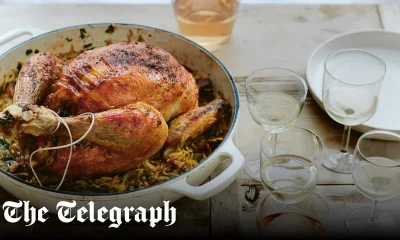 Stuffed Greek chicken with cayenne, oregano and orzo recipe