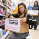 Take Back Power supporters in a shop