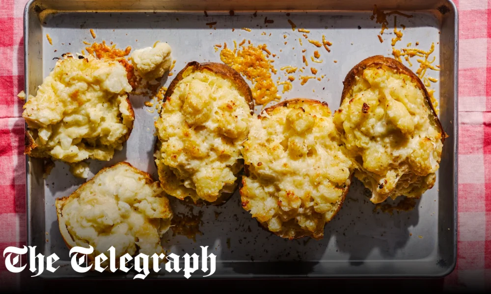 Cauliflower cheese baked potatoes recipe