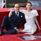 Stanley Tucci and Emily Blunt with Stars on Hollywood Walk of Fame