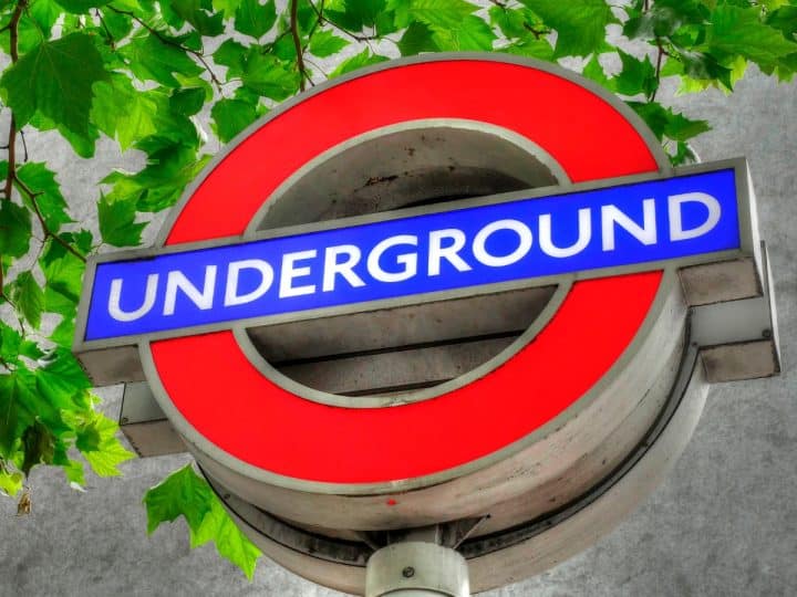 Underground station sign Tube driver strike