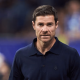Xabi Alonso looks directly at the camera lens. He will be the new manager of Chelsea FC