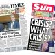 'Starmer and Streeting set for showdown' and 'Crisis? What crisis?'