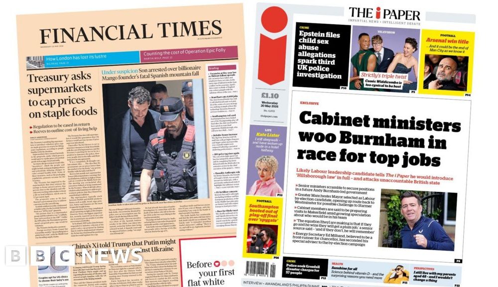 'Cap prices on staple foods' and 'Strictly's triple twist'