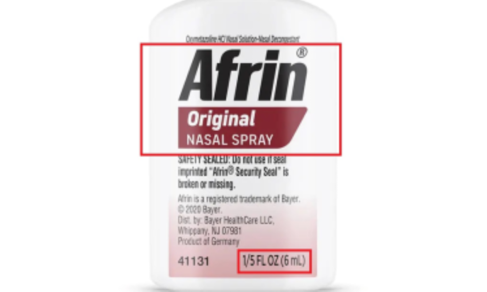 Bayer recalls nearly 800,000 Afrin bottles over child safety risk