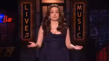Aimee Lou Wood during her monologue on 'SNL UK'