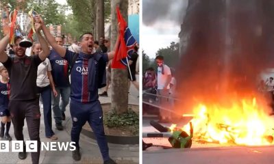 Paris in a mix of celebration and confrontation