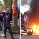 Paris in a mix of celebration and confrontation