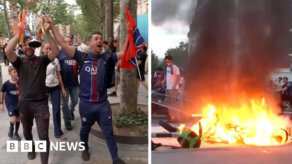 Paris in a mix of celebration and confrontation