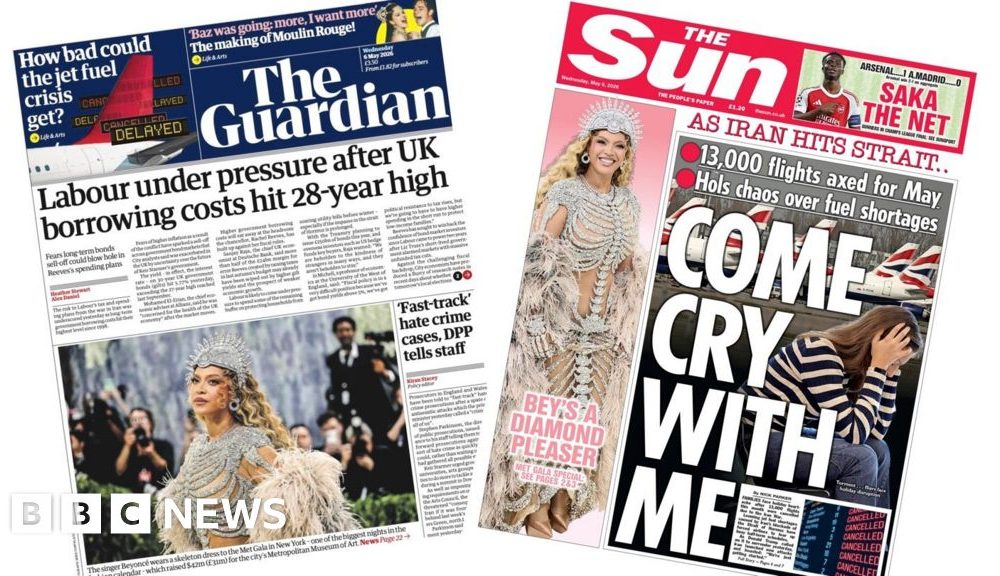 'Borrowing costs hit 28-year high' and 'Come cry with me'