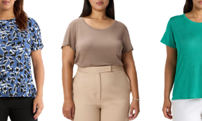 collage of 3 of the best plus-size tees
