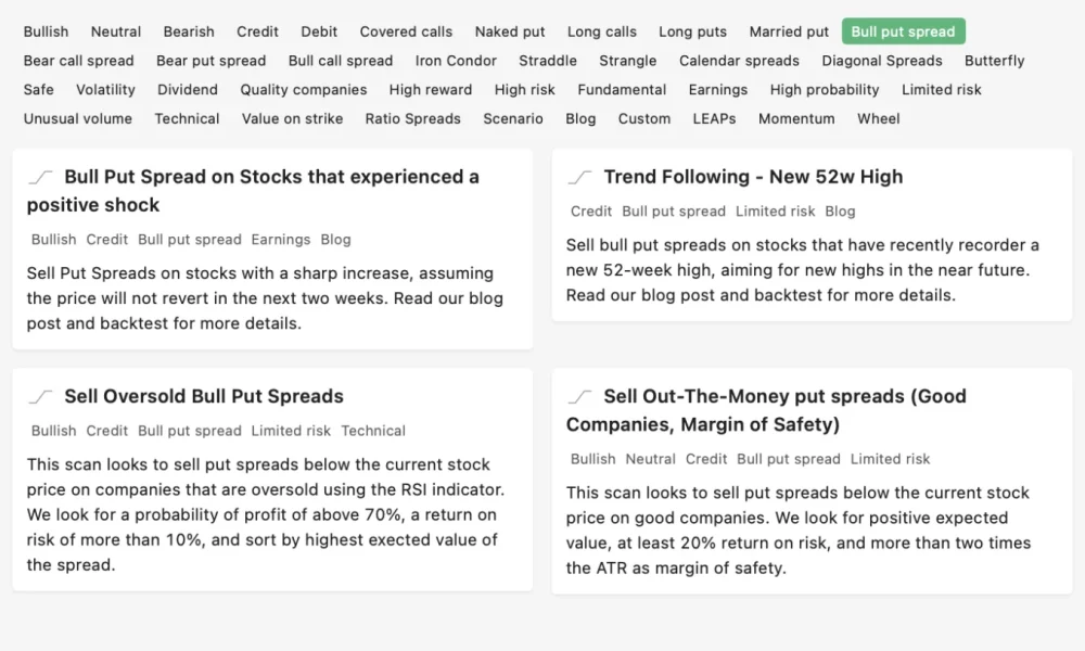 How to Scan the Market for Credit Spreads Using an Options Screener