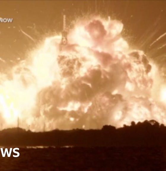 Moment Blue Origin rocket explodes during test in Florida