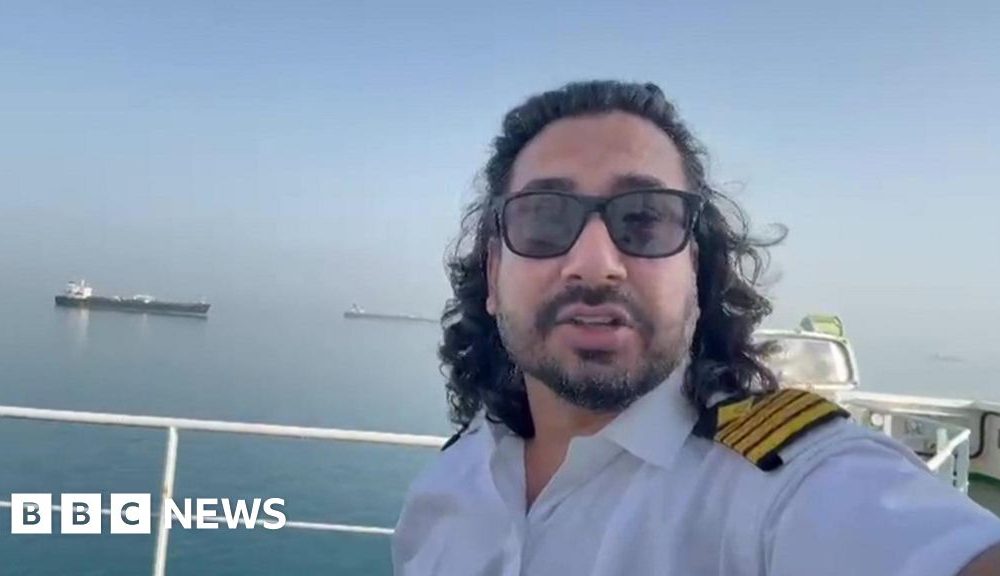Captain of stranded ship in Strait of Hormuz tells BBC of 'pressure'