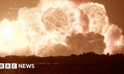 Blue Origin rocket explodes into huge ball of flame on Florida launch pad