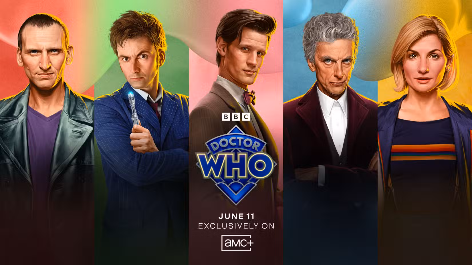 The modern Doctors in a promo shot for AMC+.