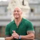 Dwayne Johnson in green shirt