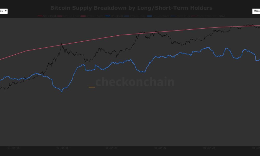 BTC long-term holder supply rises by more than 2 million coins