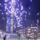 Light drones fall during display in Sydney