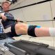 Olympic rower floats like astronaut to test future space gym