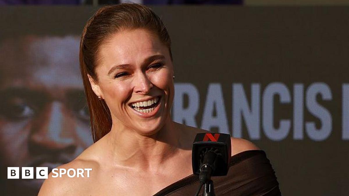 Ronda Rousey at a news conference to promote her bout with Gina Carano