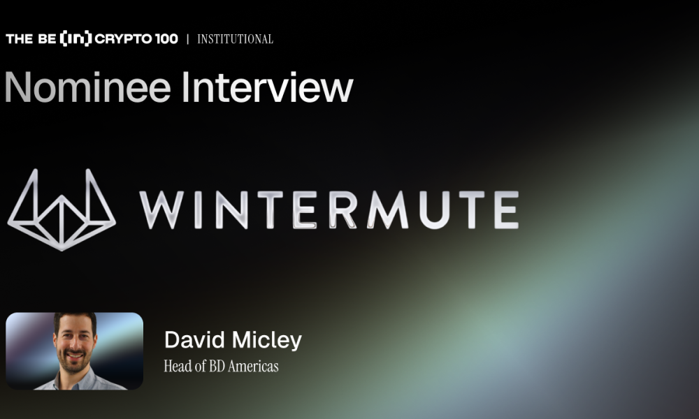 BeInCrypto 100 Institutional Awards Nomination: Wintermute for Best Liquidity Provider