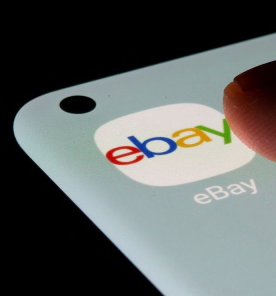 The eBay app is seen on a smartphone in this illustration taken, July 13, 2021.