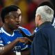 Vinicius Junior in conversation with Jose Mourinho