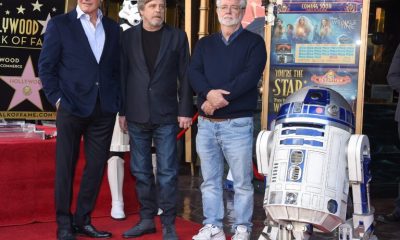 Mark Hamill and George Lucas at Hollywood Walk of Fame Ceremony