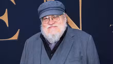 George R.R. Martin on the red carpet