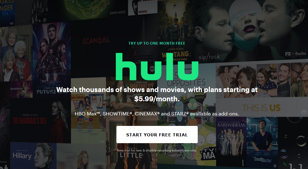 Hulu Homepage