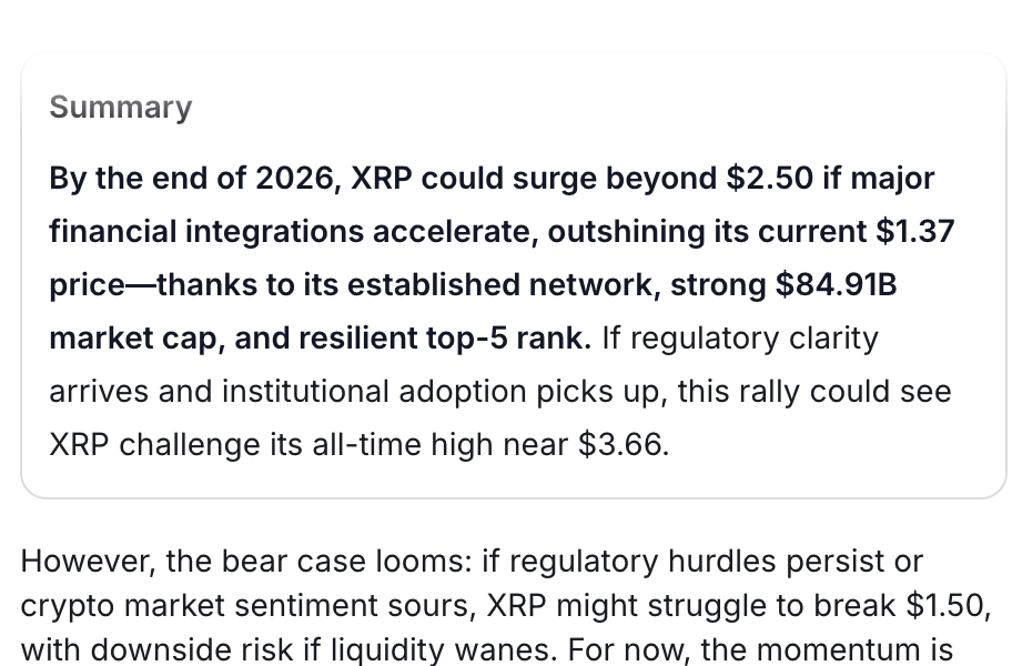 Warren Buffet Agent (WarrenAI) AI Predicts XRP Price By End of 2026