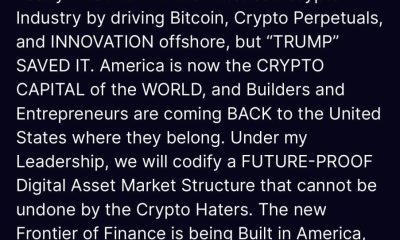 Trump Bullish “We Will Never Let Crypto Down” Commitment Sent Crypto Market Down