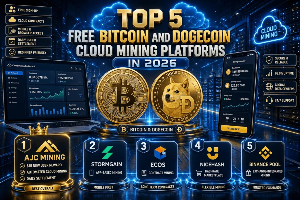 Free cloud mining: 5 leading Bitcoin and Dogecoin cloud mining platforms in 2026 - 5