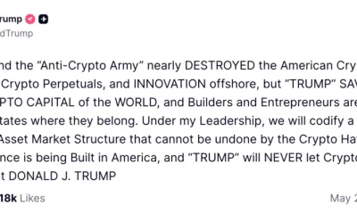 Donald Trump on Truth Social.
