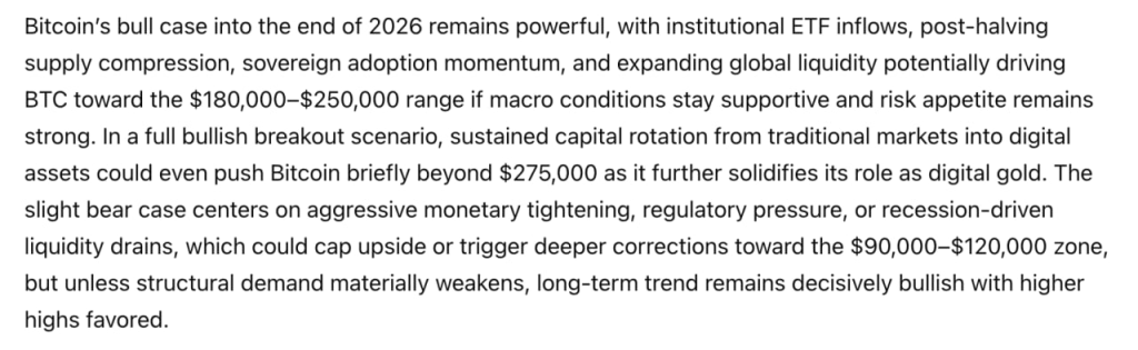 US Goverment Secret AI Model Predicts the Shocking Price of Bitcoin by The End of 2026