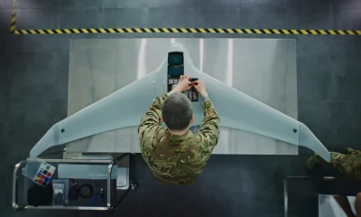 Engineer in Military Uniform Assembling Unmanned Aerial Vehicle
