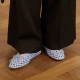 blue woven flats