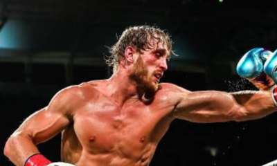 Logan Paul in action during his exhibition boxing match against Floyd Mayweather Jr. in June 2021.