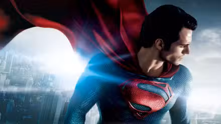 Henry Cavill as Superman on the poster for Man of Steel.