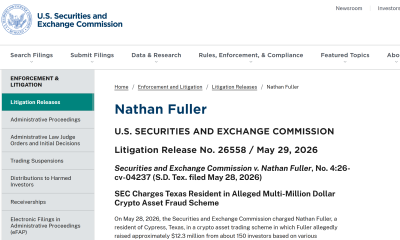 SEC Charges Texas Man With $12.3M Crypto Fraud Using Fake AI Trading Bots