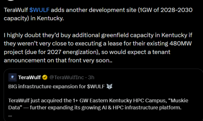 TeraWulf Buys entucky Site for 1 GW AI Data Center Expansion