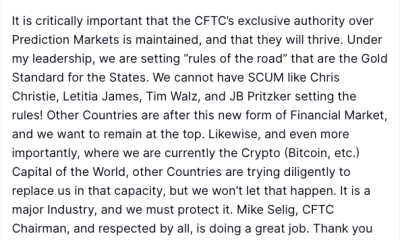 Trump Defends CFTC Jurisdiction Over Prediction Markets