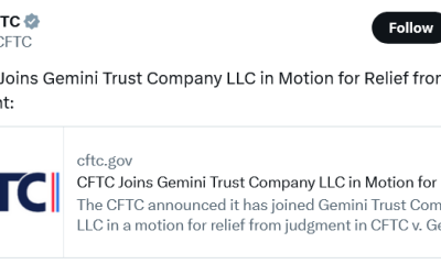 CFTC Seeks to Reverse Gemini Settlement