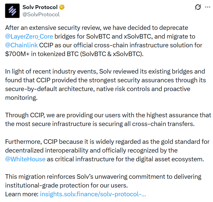 Kelp DAO Fallout Pushes Solv, DeFi Protocols Toward Chainlink