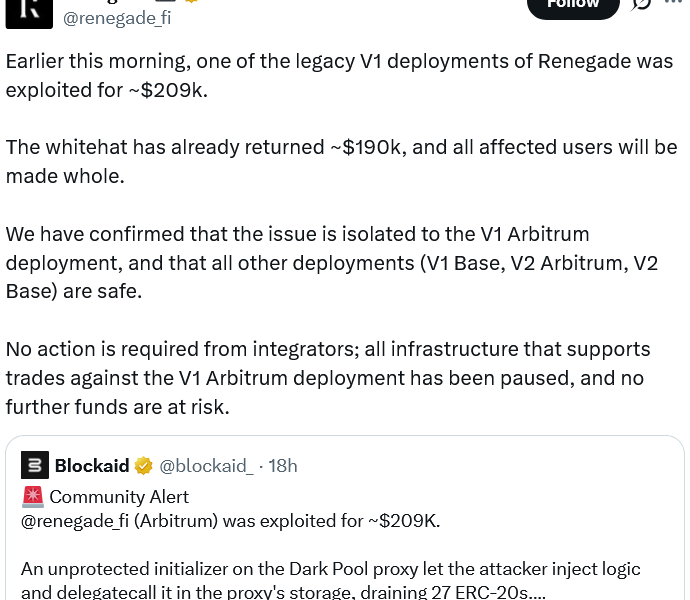 Whitehat Returns $190K to Renegade After Hacking Them