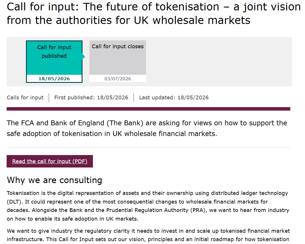 UK Proposes Near-24/7 Settlement to Prepare Markets for Tokenization