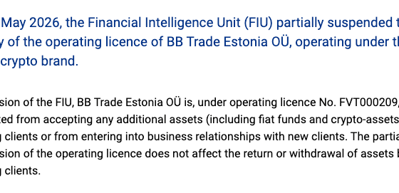 Estonia Suspends Zondacrypto Operator License