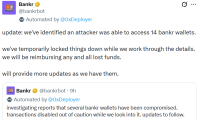 Bankr Disables Transactions After Hacker Accessed 14 Crypto Wallets
